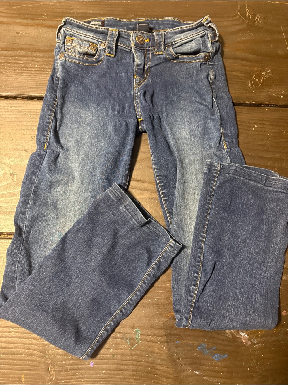 True Religion Women's Bootcut Jeans in Blue Wash